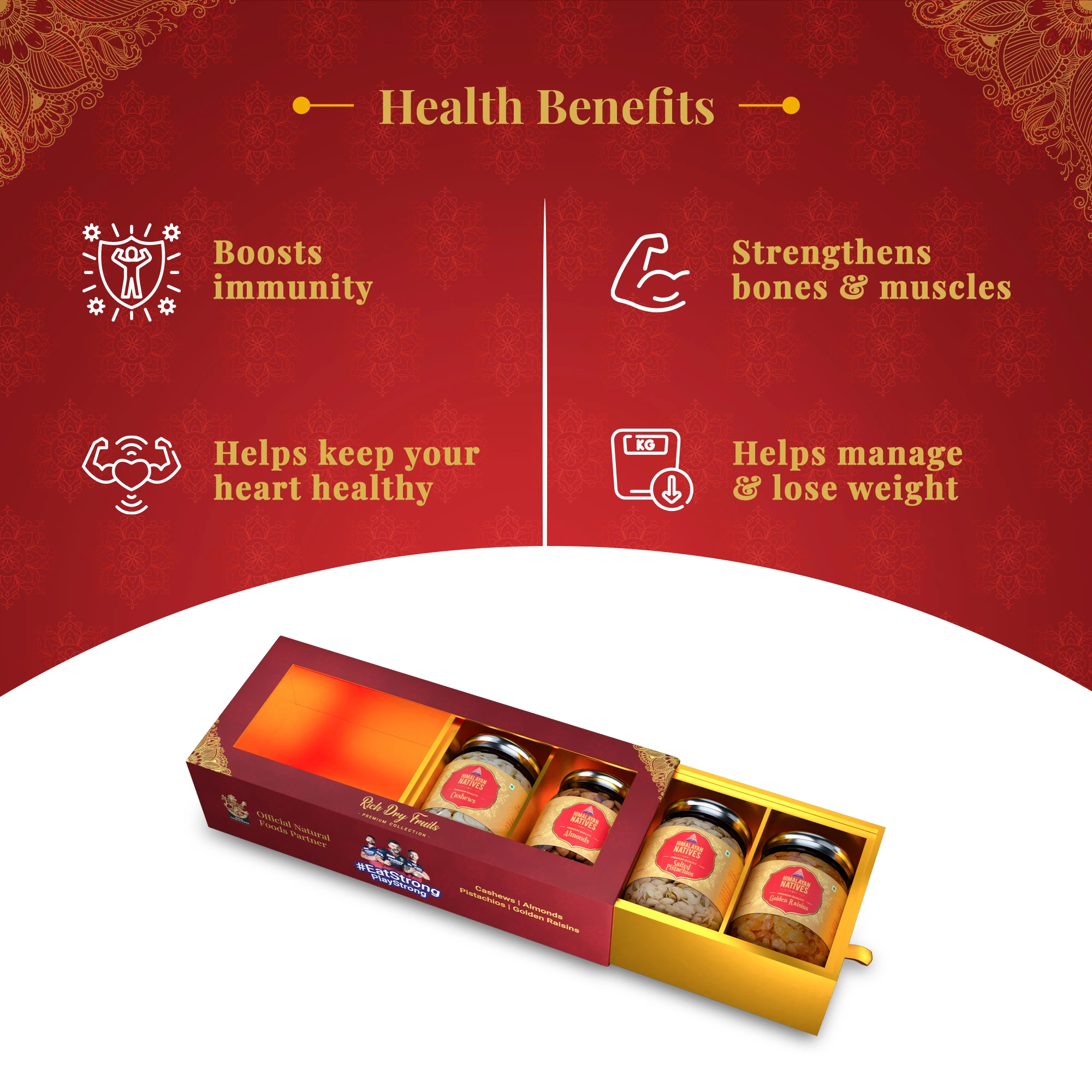 Health Benefits - Rich Dry Fruits Box