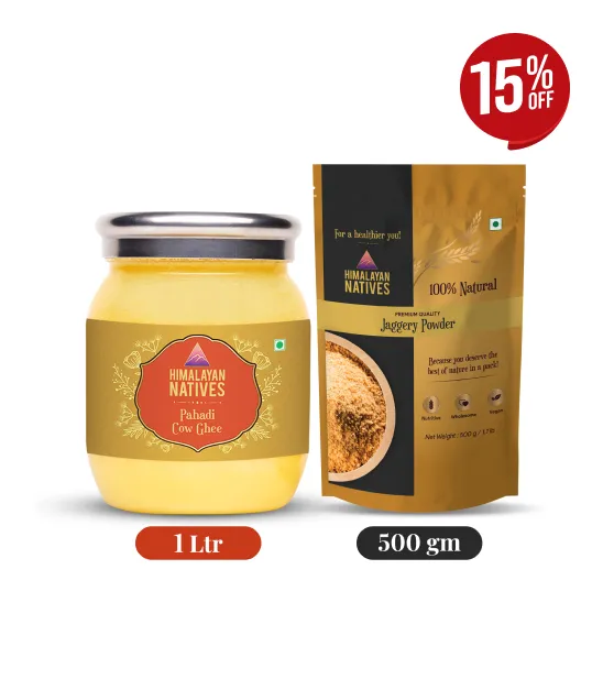 Pahadi Ghee & Jaggery Powder Combo