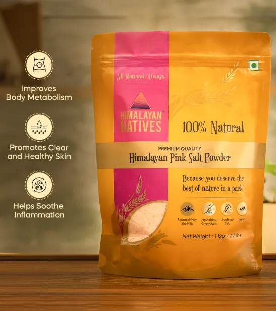 Health Benefits - Pink Salt Powder (Pouch)