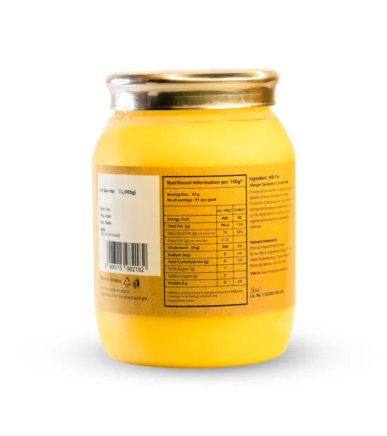 Product Specification  - A2 Gir Cow Ghee